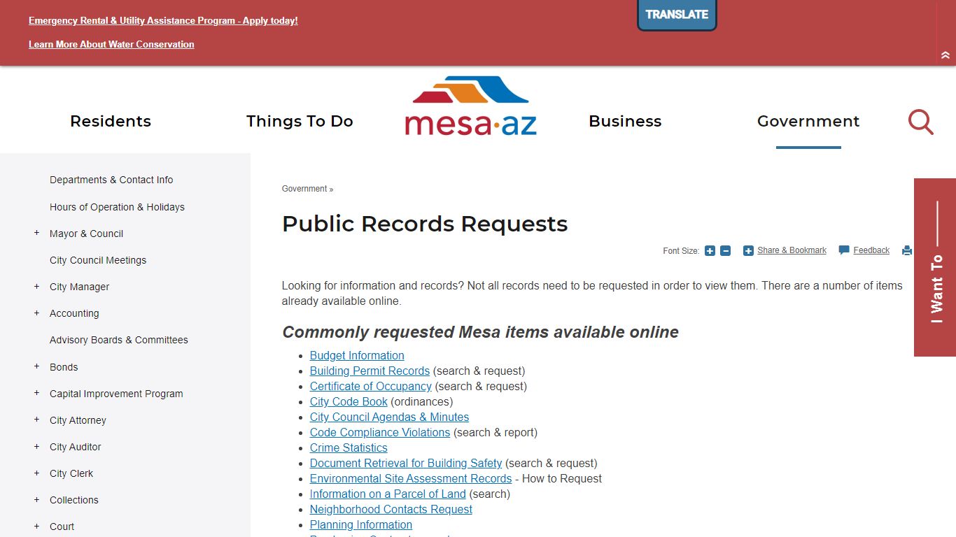 Public Records Requests | City of Mesa - Mesa, Arizona
