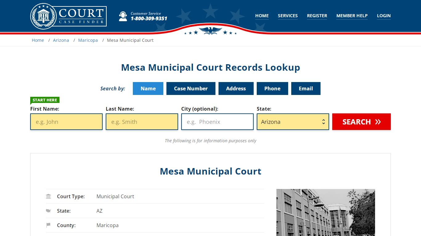Mesa Municipal Court Records Lookup - CourtCaseFinder.com